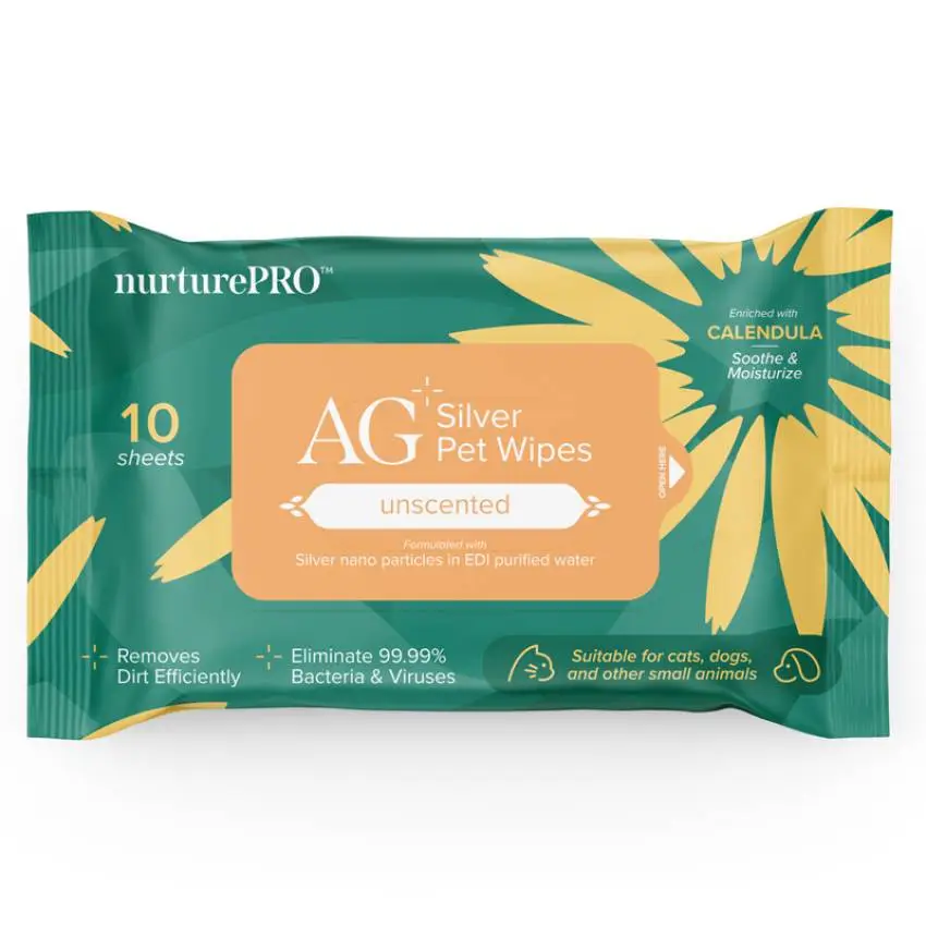 Nurture Pro AG+ 原味銀離子寵物親膚消毒濕紙巾 10片